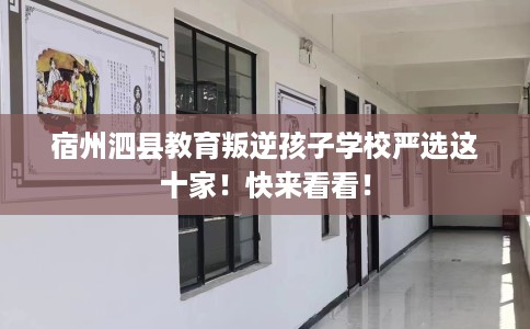 宿州泗县教育叛逆孩子学校严选这十家！快来看看！