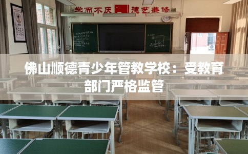 佛山顺德青少年管教学校：受教育部门严格监管