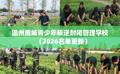 温州鹿城青少年叛逆封闭管理学校（2026名单更新）