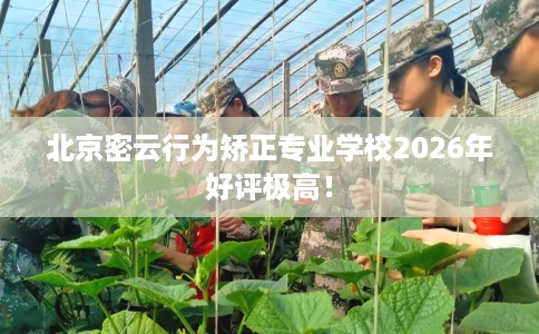 北京密云行为矫正专业学校2026年好评极高！