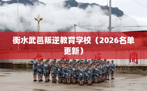 衡水武邑叛逆教育学校（2026名单更新）