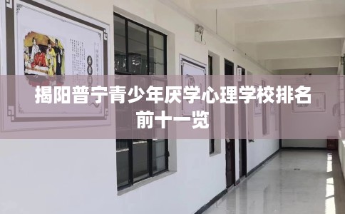 揭阳普宁青少年厌学心理学校排名前十一览