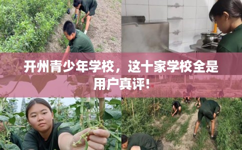 开州青少年学校，这十家学校全是用户真评!