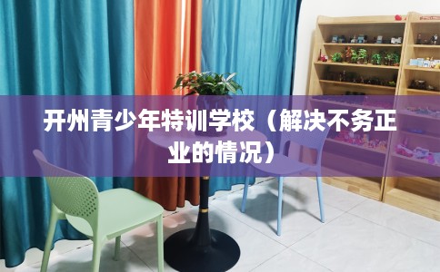 开州青少年特训学校（解决不务正业的情况）