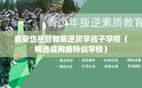 泰安岱岳管教叛逆厌学孩子学校（精选戒网瘾特训学校）