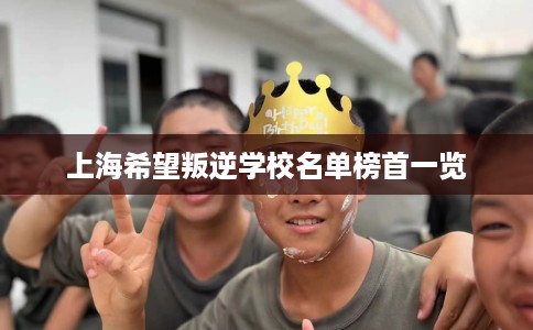 上海希望叛逆学校名单榜首一览