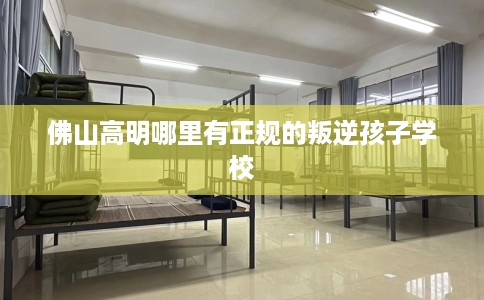 佛山高明哪里有正规的叛逆孩子学校