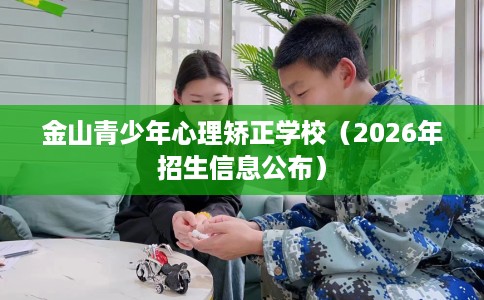 金山青少年心理矫正学校（2026年招生信息公布）