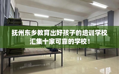 抚州东乡教育出好孩子的培训学校汇集十家可靠的学校！
