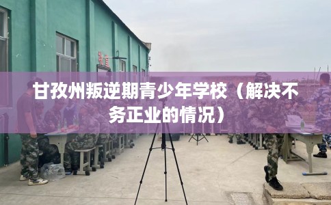 甘孜州叛逆期青少年学校（解决不务正业的情况）