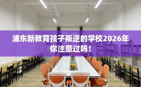 浦东新教育孩子叛逆的学校2026年你注意过吗！