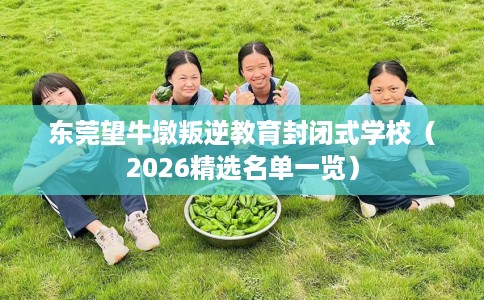 东莞望牛墩叛逆教育封闭式学校（2026精选名单一览）