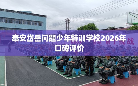 泰安岱岳问题少年特训学校2026年口碑评价