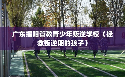 广东揭阳管教青少年叛逆学校（拯救叛逆期的孩子）