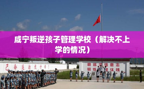 咸宁叛逆孩子管理学校（解决不上学的情况）
