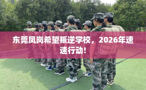 东莞凤岗希望叛逆学校，2026年速速行动!