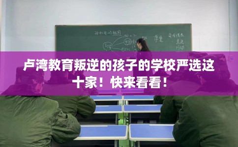 卢湾教育叛逆的孩子的学校严选这十家！快来看看！