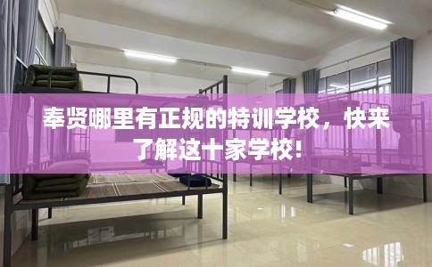 奉贤哪里有正规的特训学校，快来了解这十家学校!
