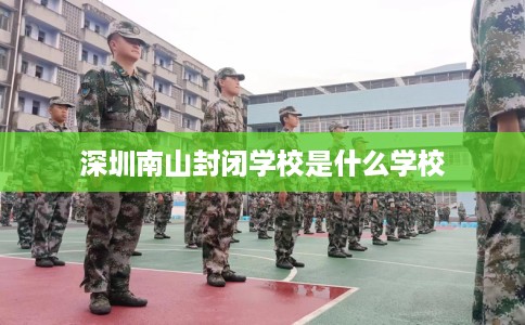 深圳南山封闭学校是什么学校