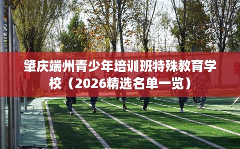 肇庆端州青少年培训班特殊教育学校（2026精选名单一览）
