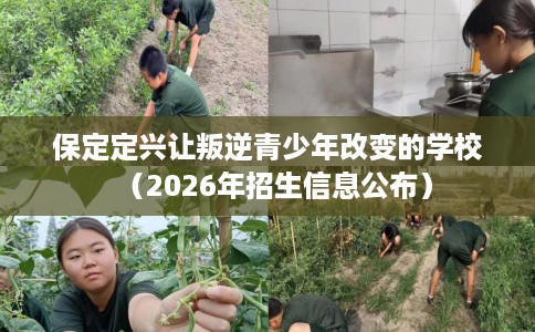 保定定兴让叛逆青少年改变的学校（2026年招生信息公布）