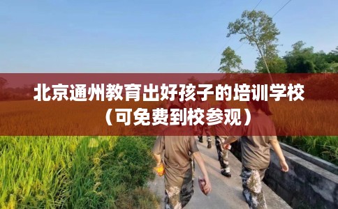 北京通州教育出好孩子的培训学校（可免费到校参观）