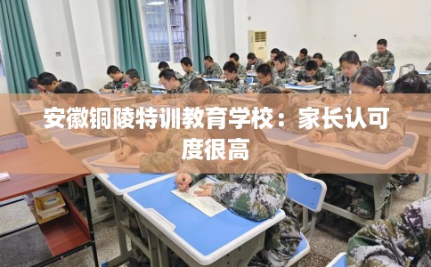 安徽铜陵特训教育学校：家长认可度很高