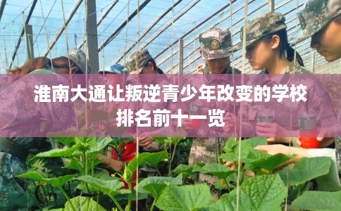淮南大通让叛逆青少年改变的学校排名前十一览