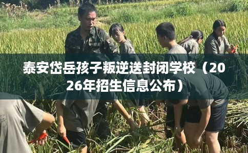 泰安岱岳孩子叛逆送封闭学校（2026年招生信息公布）