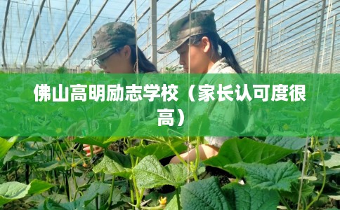 佛山高明励志学校（家长认可度很高）