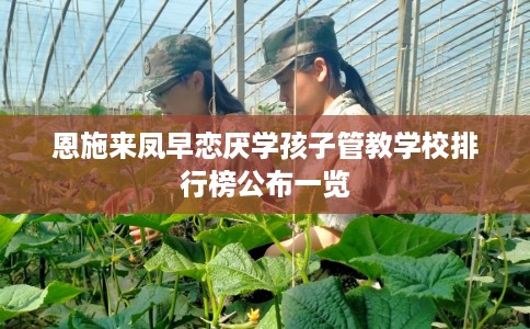 恩施来凤早恋厌学孩子管教学校排行榜公布一览