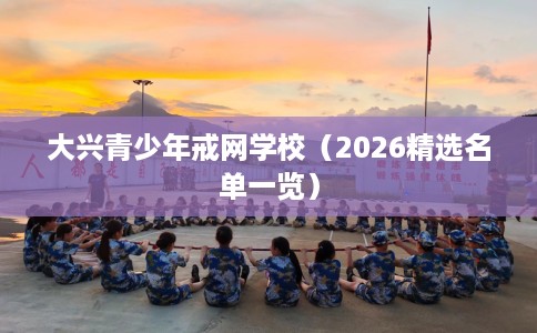 大兴青少年戒网学校（2026精选名单一览）
