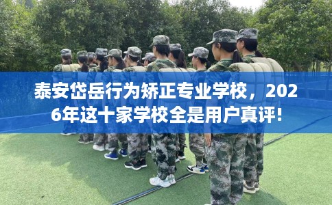 泰安岱岳行为矫正专业学校，2026年这十家学校全是用户真评!