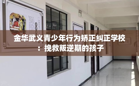 金华武义青少年行为矫正纠正学校：挽救叛逆期的孩子