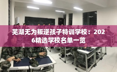 芜湖无为叛逆孩子特训学校：2026精选学校名单一览