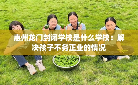 惠州龙门封闭学校是什么学校：解决孩子不务正业的情况