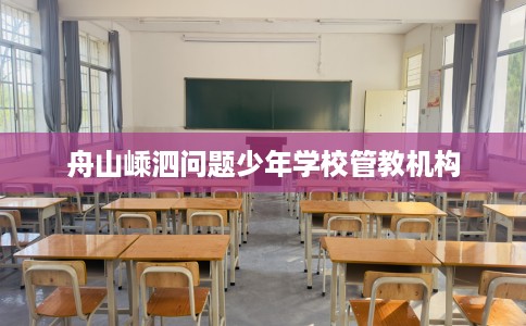 舟山嵊泗问题少年学校管教机构
