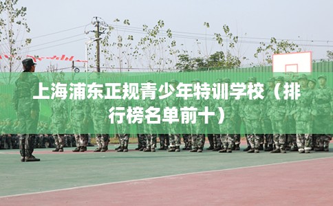 上海浦东正规青少年特训学校（排行榜名单前十）