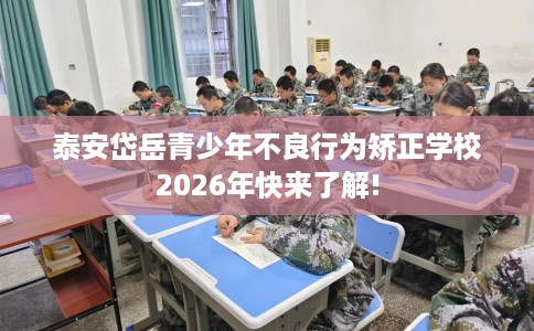 泰安岱岳青少年不良行为矫正学校2026年快来了解!