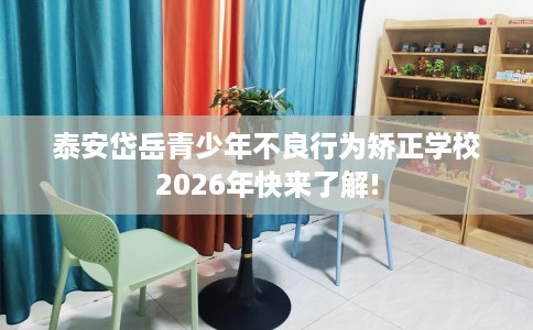 泰安岱岳青少年不良行为矫正学校2026年快来了解!