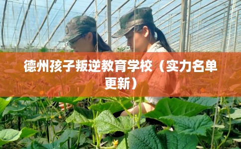德州孩子叛逆教育学校（实力名单更新）