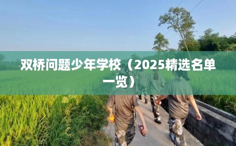 双桥问题少年学校（2025精选名单一览）