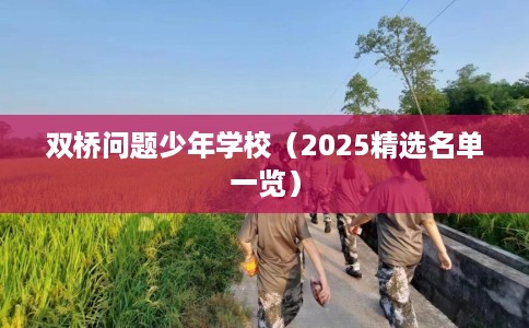 双桥问题少年学校（2025精选名单一览）