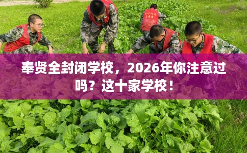 奉贤全封闭学校，2026年你注意过吗？这十家学校！