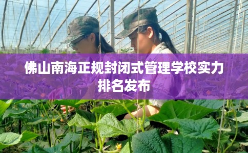 佛山南海正规封闭式管理学校实力排名发布