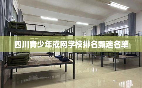 四川青少年戒网学校排名甄选名单