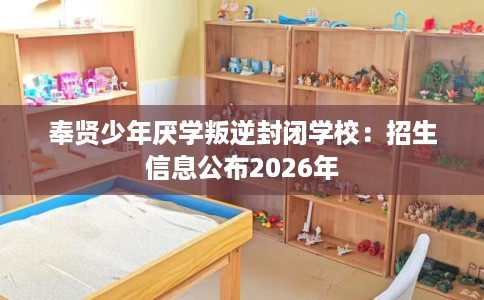 奉贤少年厌学叛逆封闭学校：招生信息公布2026年