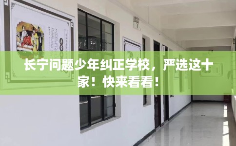 长宁问题少年纠正学校，严选这十家！快来看看！