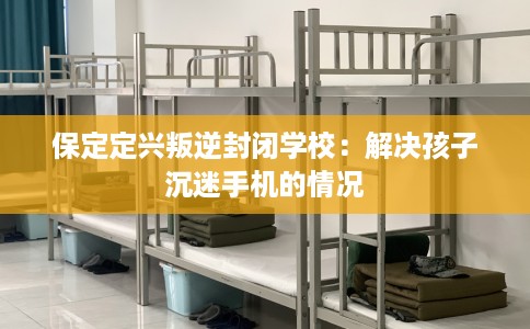 保定定兴叛逆封闭学校：解决孩子沉迷手机的情况