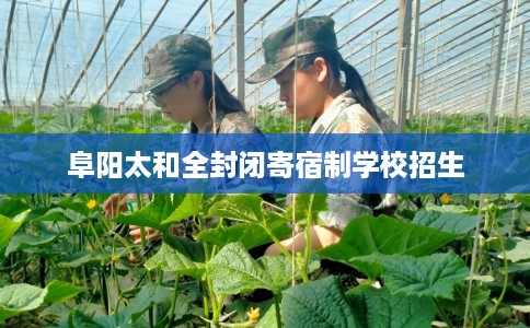 阜阳太和全封闭寄宿制学校招生